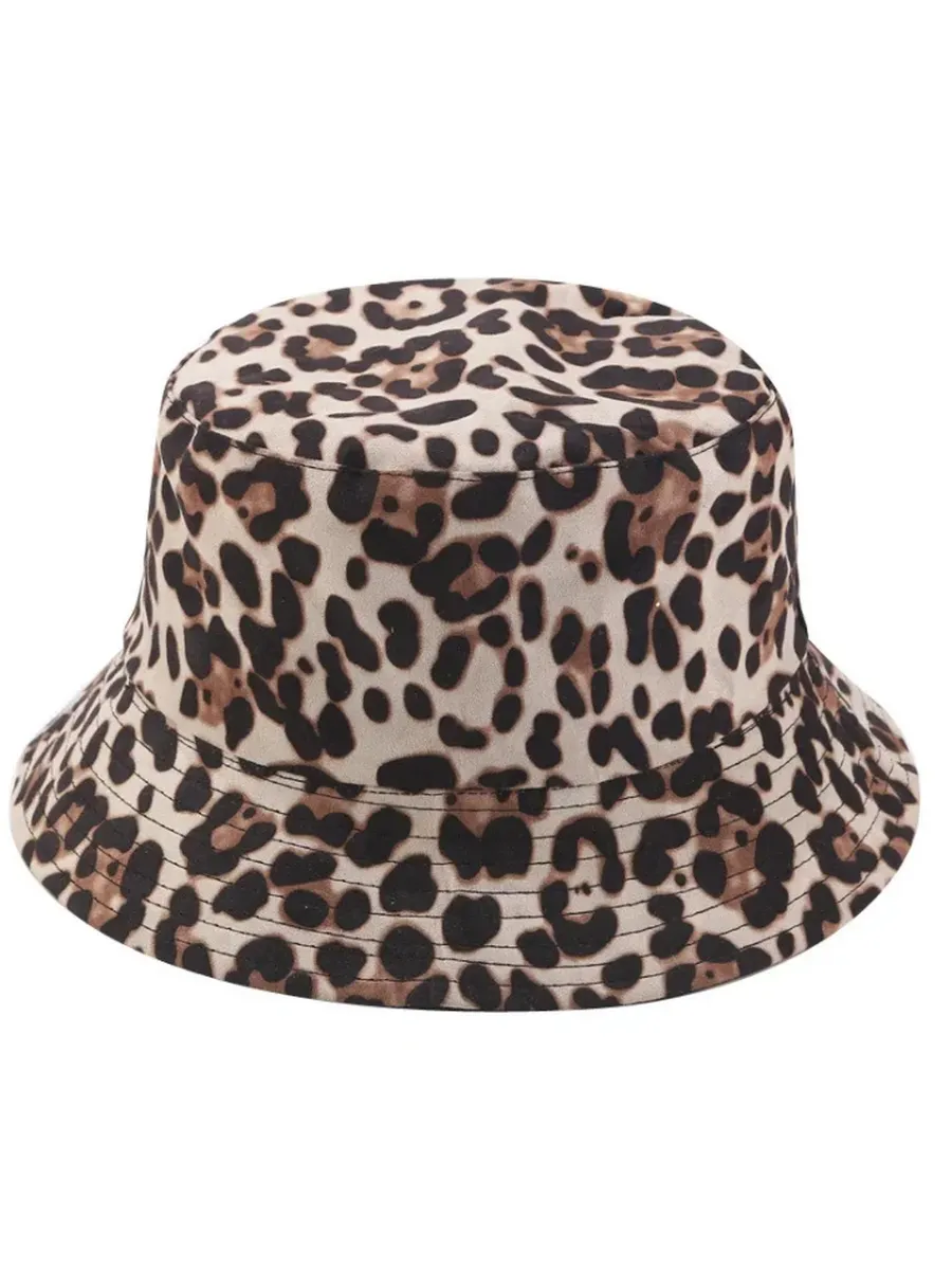 Женская панама bucket hat с леопардов