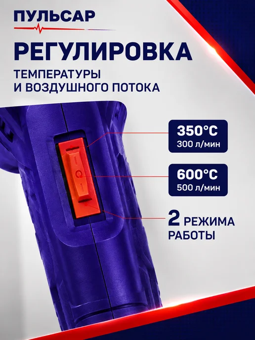 Пульсар Строительный фен ФС 2001-2 906-616, вариант, фото 3