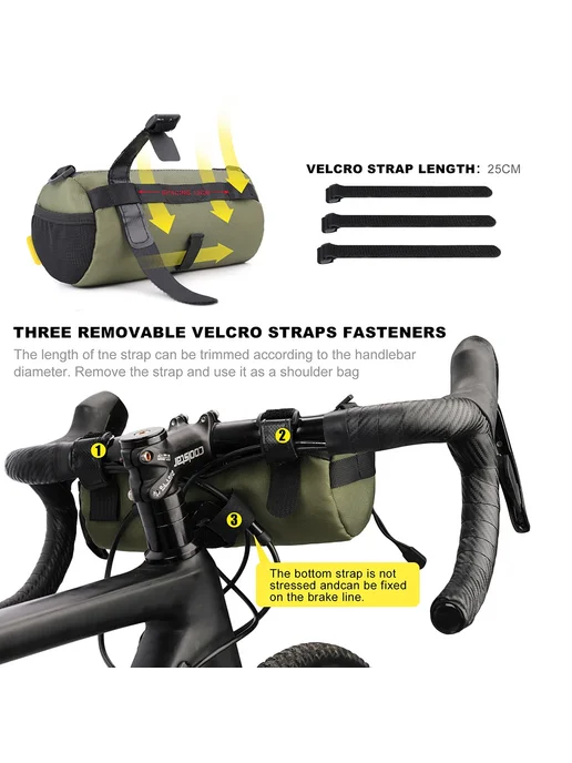 Rhinowalk Велосумка RK9103 Black-Yellow 2.4L, 2,4 л, фото 6