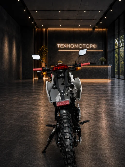 ТЕХНОМОТОРФ Питбайк X-MOTOS 125 17 14 Бензиновый, подростковый, черный, фото 4