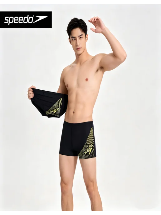плавки мужские для бассейна шорты боксеры взрослые Speedo, черный