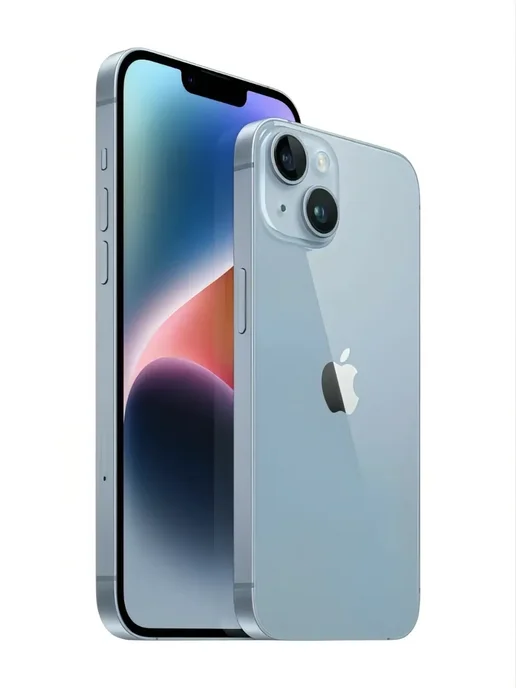 Смартфон Apple iPhone 14 128 ГБ (восстановленный), голубой, фото 2