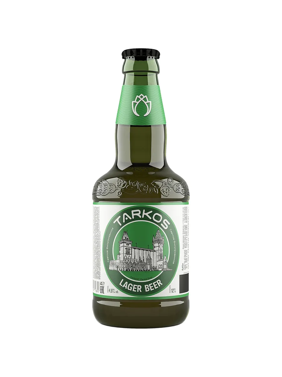Пиво Tarkos Lager Beer светлое 0,45 л