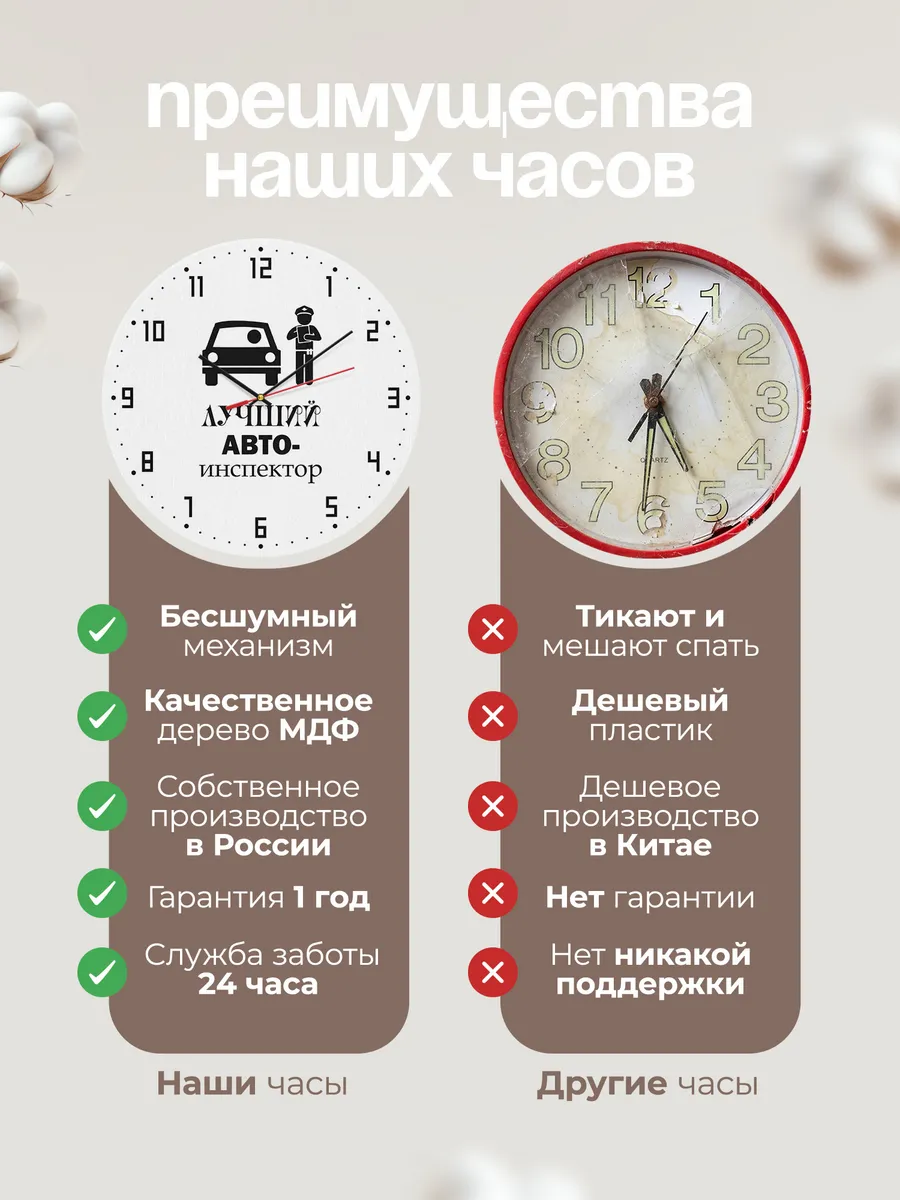 Часы настенные "подарок авто инспектору" — фото 10