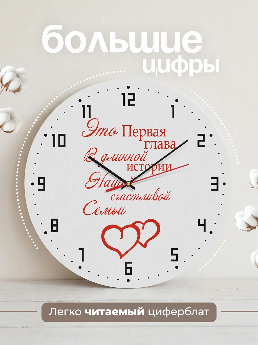 Часы настенные "подарок для годовщины свадьбы" — фото 2