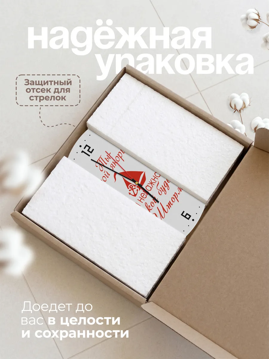 Часы настенные "подарок на 23 Февраля Ты мой Якорь" — фото 9