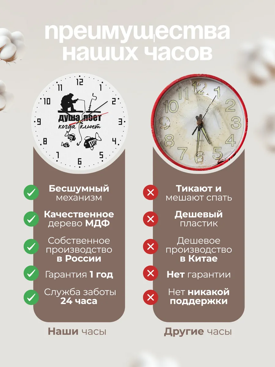 Часы настенные "Рыболову подарок" — фото 10
