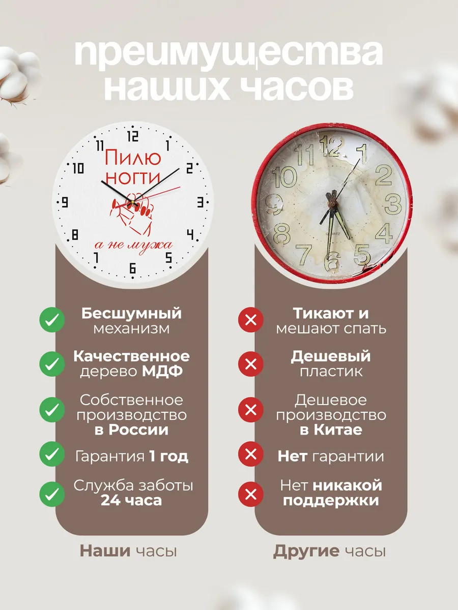 Часы настенные "для Студии ногтевого сервиса" — фото 10