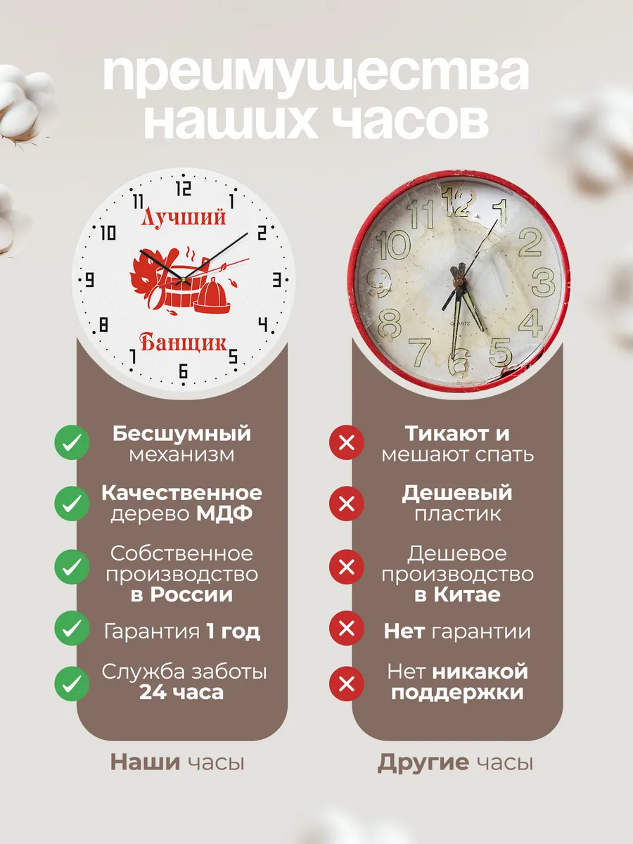 Часы настенные "для Банщика" — фото 10