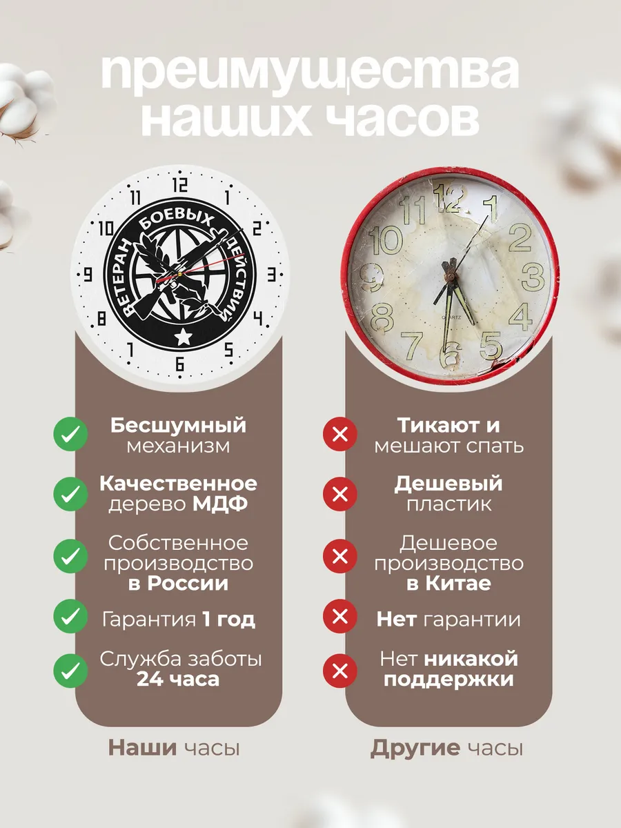 Часы настенные "Ветерану боевых действий" — фото 10