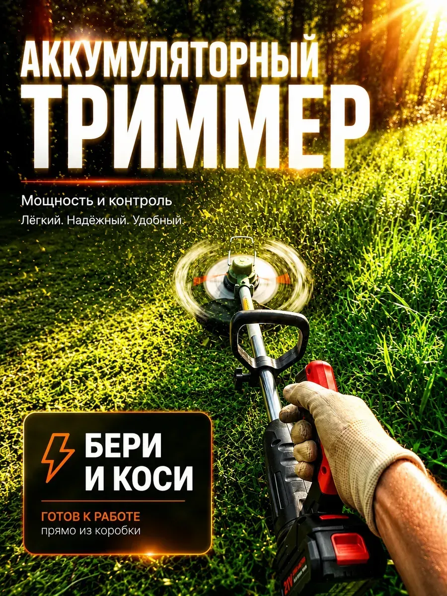 Триммер для травы аккумуляторный