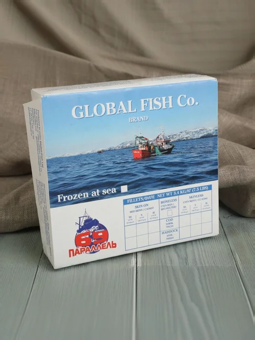 Нет бренда Филе трески без кожи Global Fish 3,4 кг, 1 шт, 3,4 кг, 2 шт, фото 4