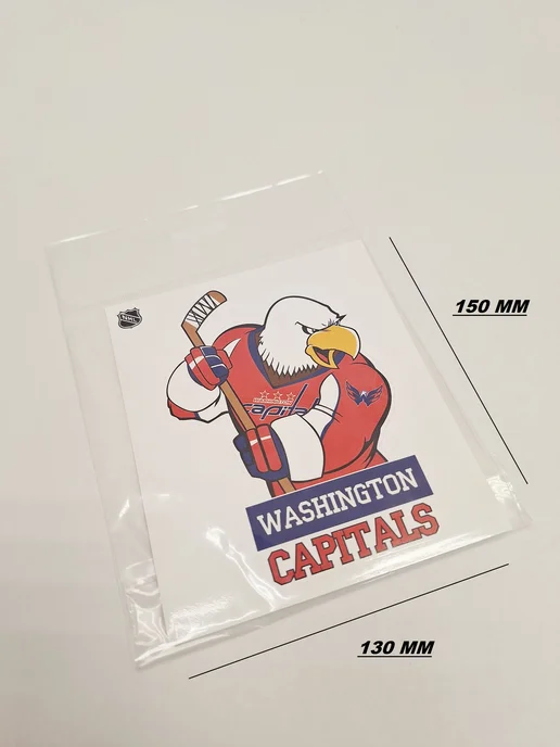 Наклейка с символикой ХК "Washington Capitals" Mascot, вариант