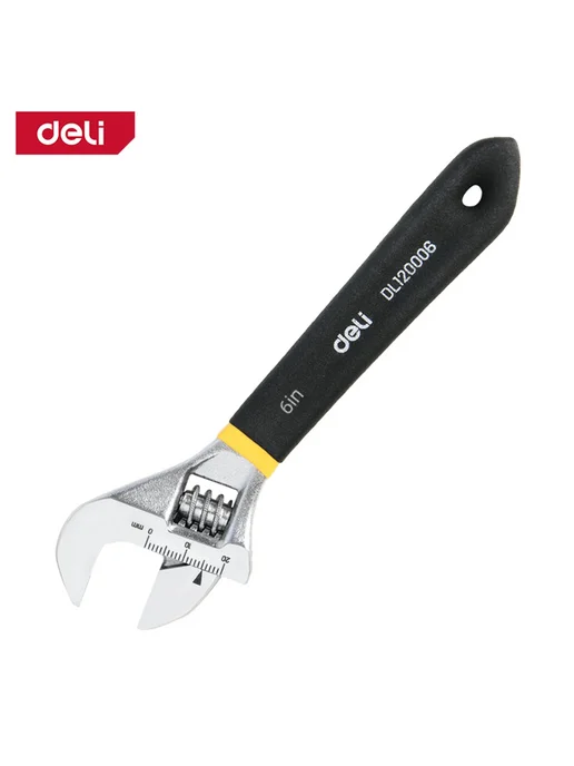DELI Регулируемый ключ 150mm, DL120006, черный, черный, фото 2
