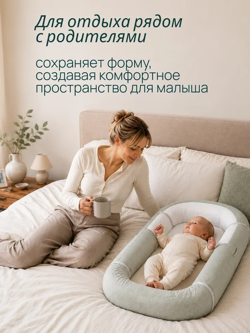 CHICCO Кокон для новорожденного Mommy Pod 4в1 Olive, зеленый, фото 5