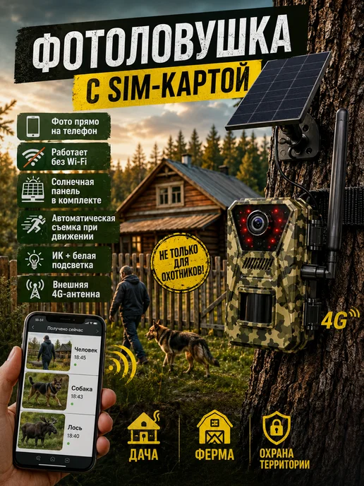 Фотоловушка с датчиком движения, вариант