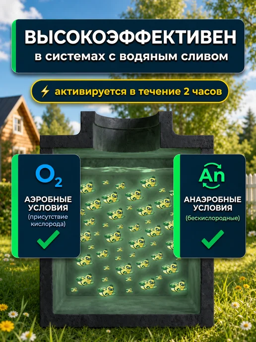 Живые бактерии для септиков и выгребных ям Биосепт 12 шт, 12 шт, фото 4