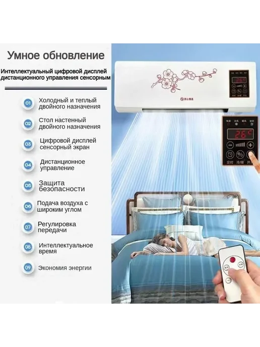 Керамический настенный тепловентилятор 2000W, белый, 2000 Вт, фото 4