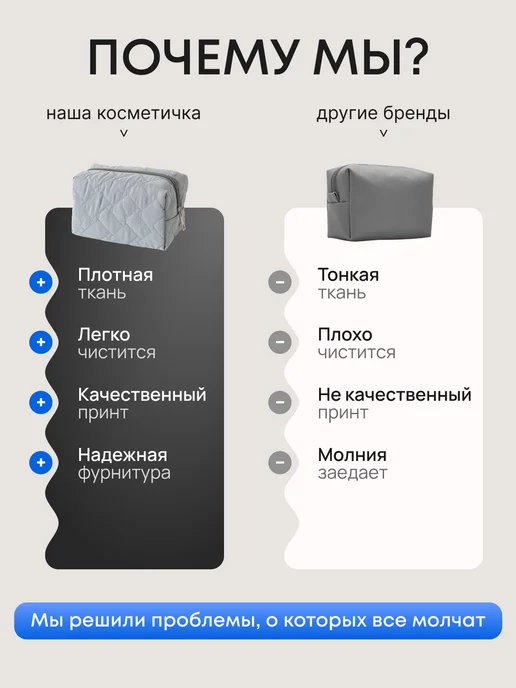 Eventum Косметичка женская маленькая в сумку для косметики на молнии, голубой, фото 7