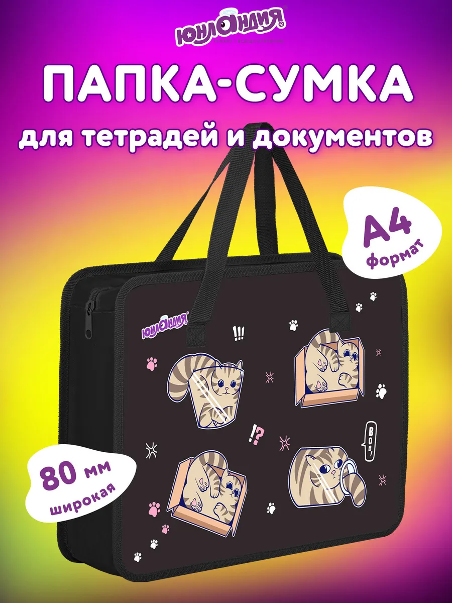 Папка сумка для тетрадей, труда, рисования и изо А4 в школу