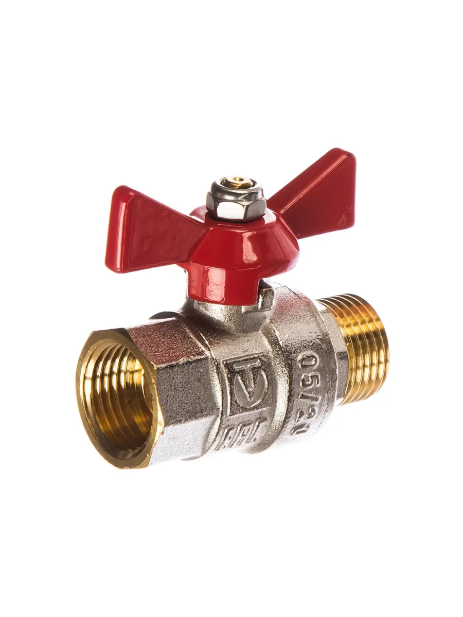 Кран шаровой ВН 1/2" бабочка VALTEC BASE VT.218.N.04
