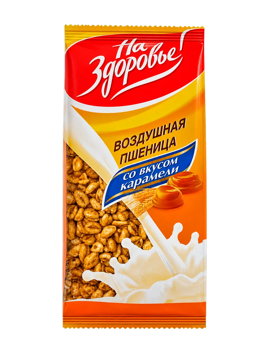 Сухой завтрак Воздушная пшеница с карамелью, 100г