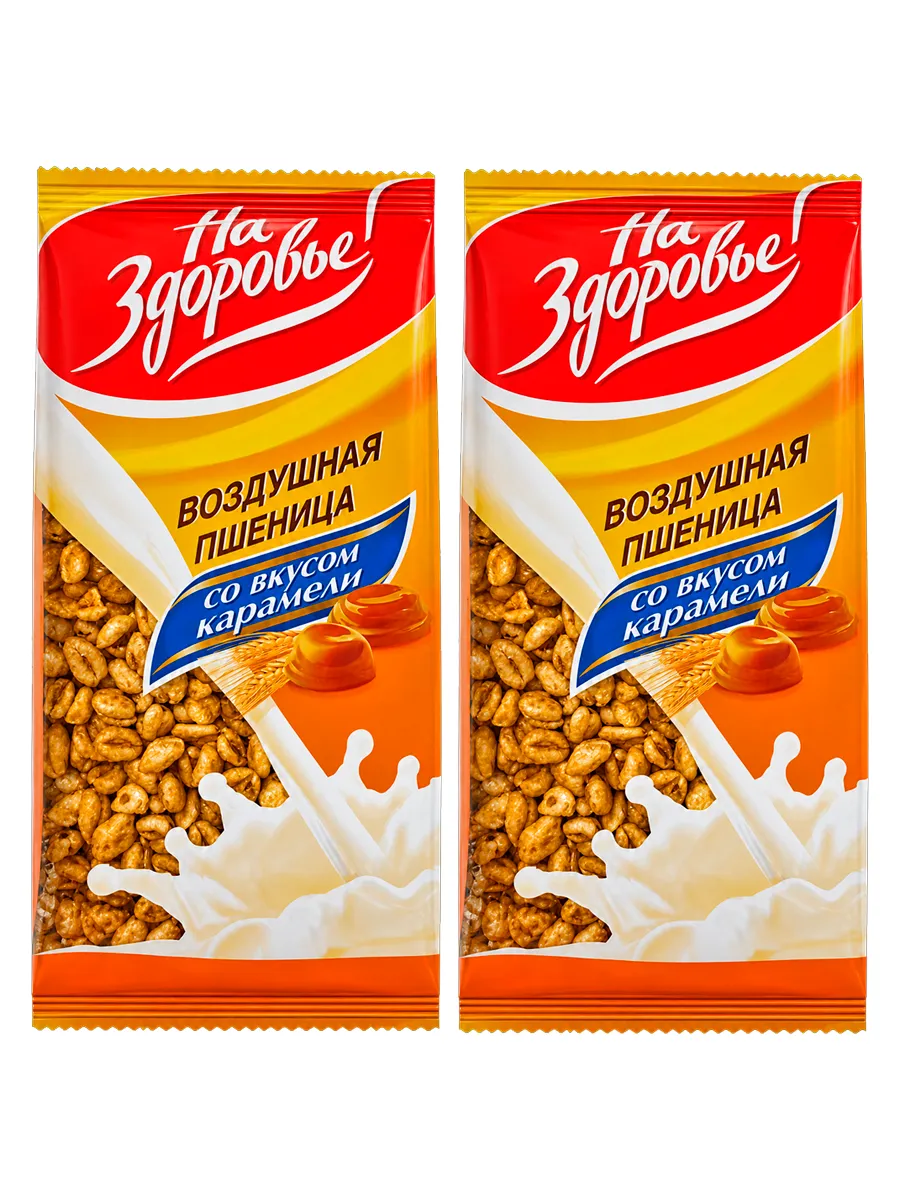 Сухой завтрак Воздушная пшеница с карамелью, 100г, 2шт