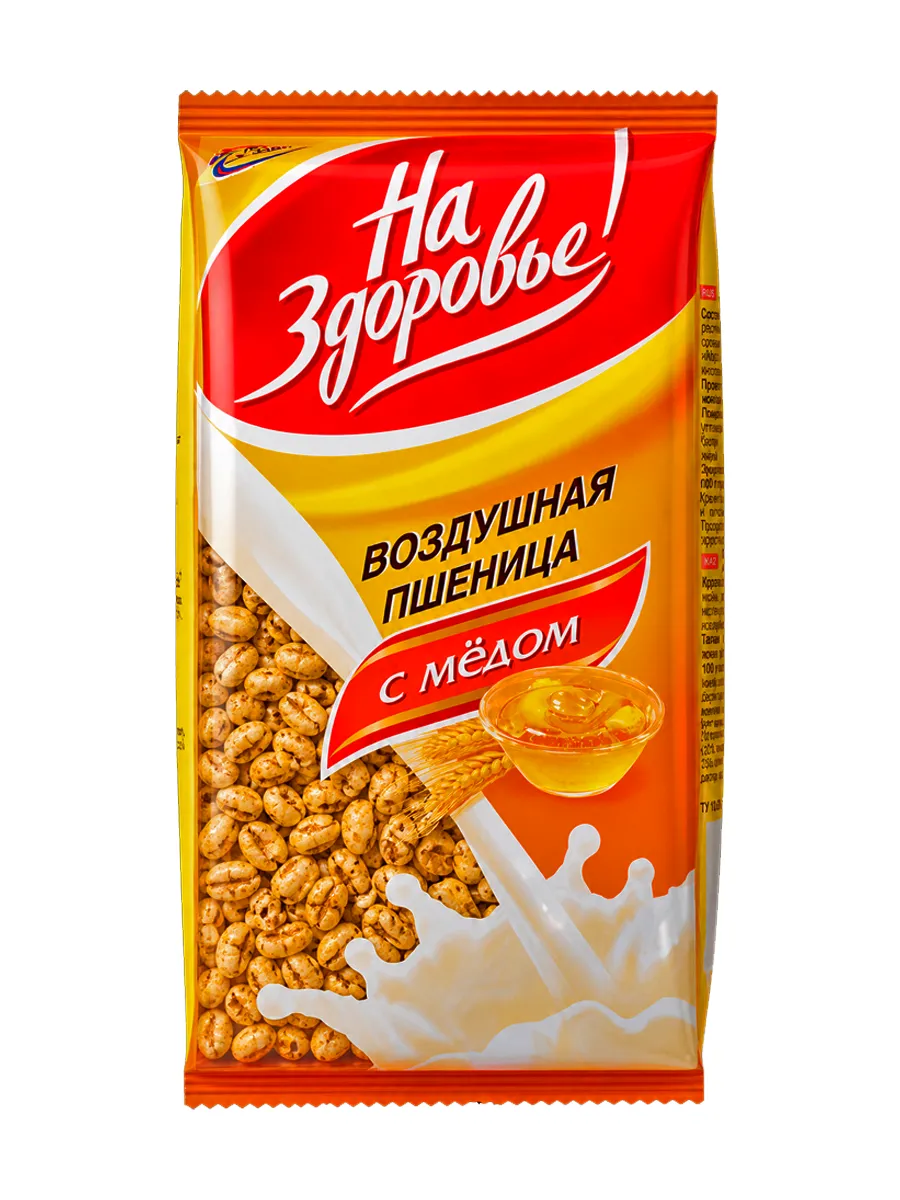 Сухой завтрак Воздушная пшеница с мёдом, 100г
