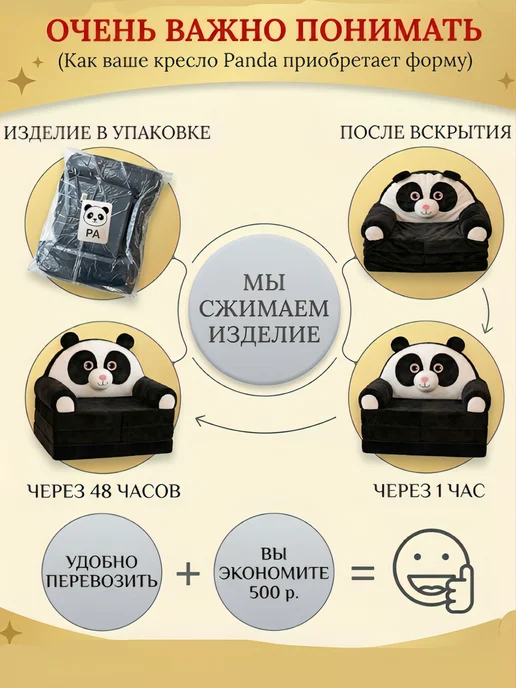 Детское кресло-трансформер диванчик, синий, фото 3