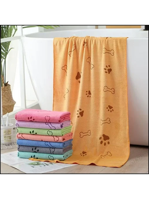 Полотенце для собак Биолапа 70х140 см, микрофибра, 70x140 см, фото 2
