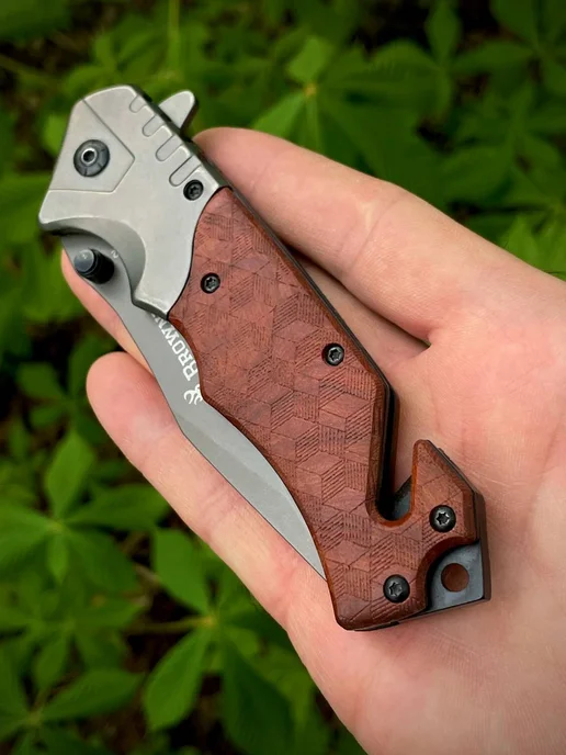 Browning Knife Нож складной Browning полуавтомат - Стропорез, стеклобой, вариант, фото 3