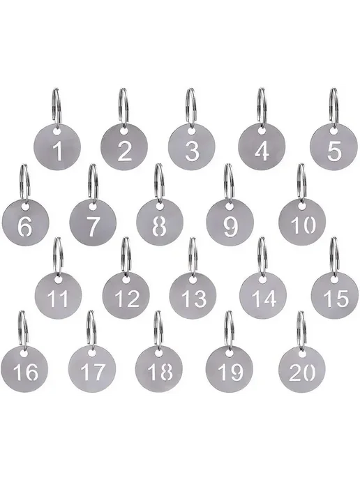 Брелок Бирка для ключа 20 шт, 20 шт