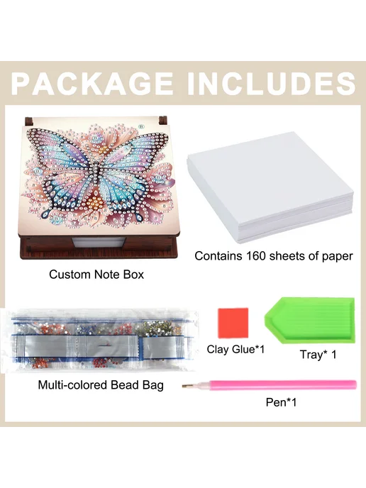 Деревянный Kit для DIY бабочка и цветы, 160 бумаг, подарок, вариант, фото 6
