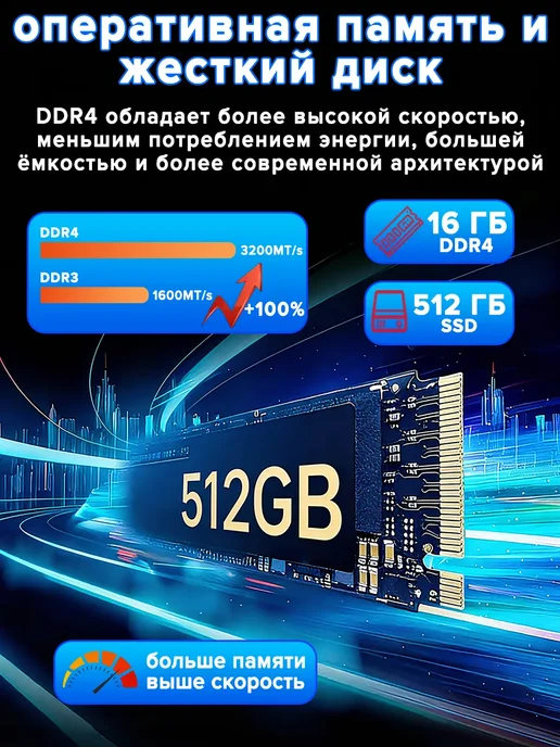 Ноутбук игровой 16 512 гб AMD i5-1235U, 512 ГБ, фото 3
