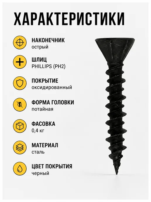Саморезы для ГВЛ 3,9×35 мм, 3.9x30 мм, фото 3
