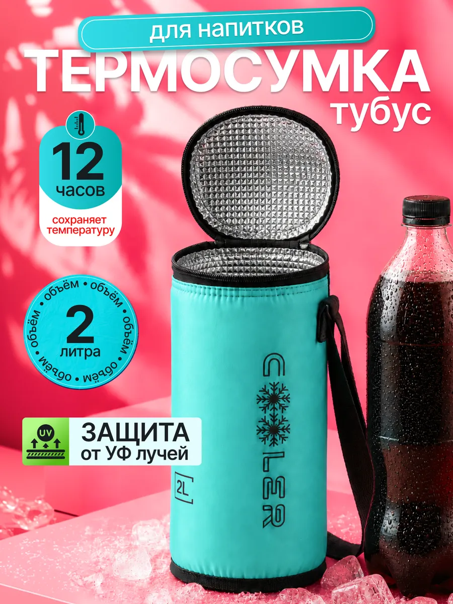 Термосумка сумка холодильник для бутылок 2 л