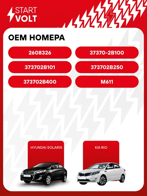 STARTVOLT Регулятор напряжения генератора Hyundai Solaris Kia Rio, вариант, фото 2