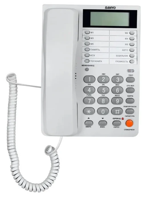 Sanyo Телефон проводной с CallerID и спикерфоном RA-S408W, 408 Вт, фото 2