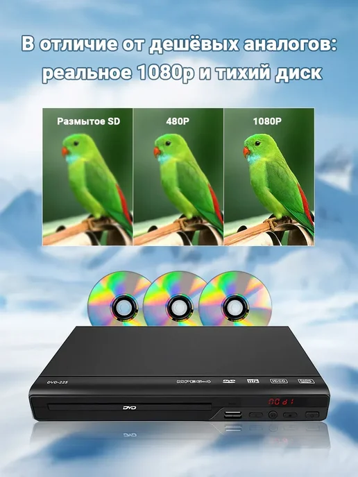ДВД проигрыватель с флешкой черный, черный, фото 3