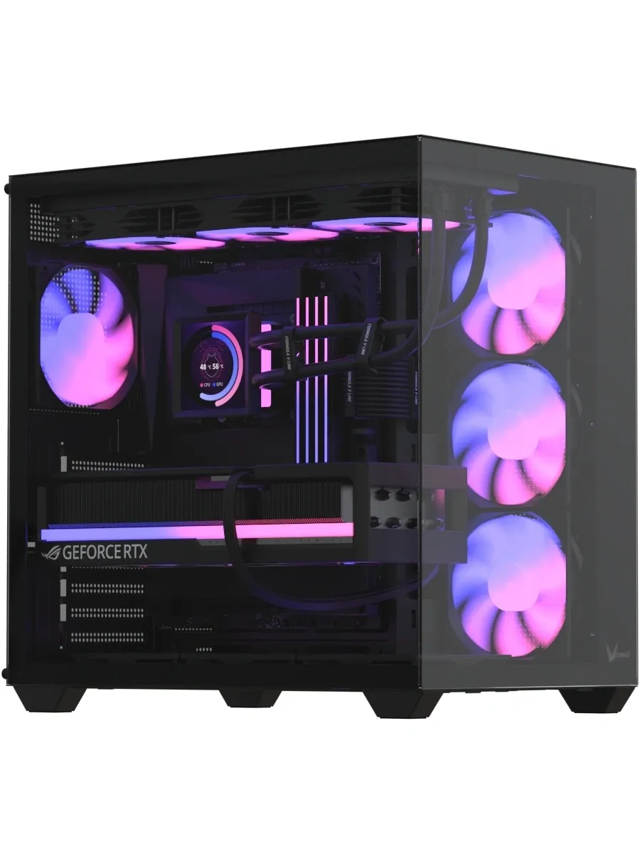 Корпус Crystal Z2 v2 черный без БП ATX 10x120mm 3x140mm 1xUS