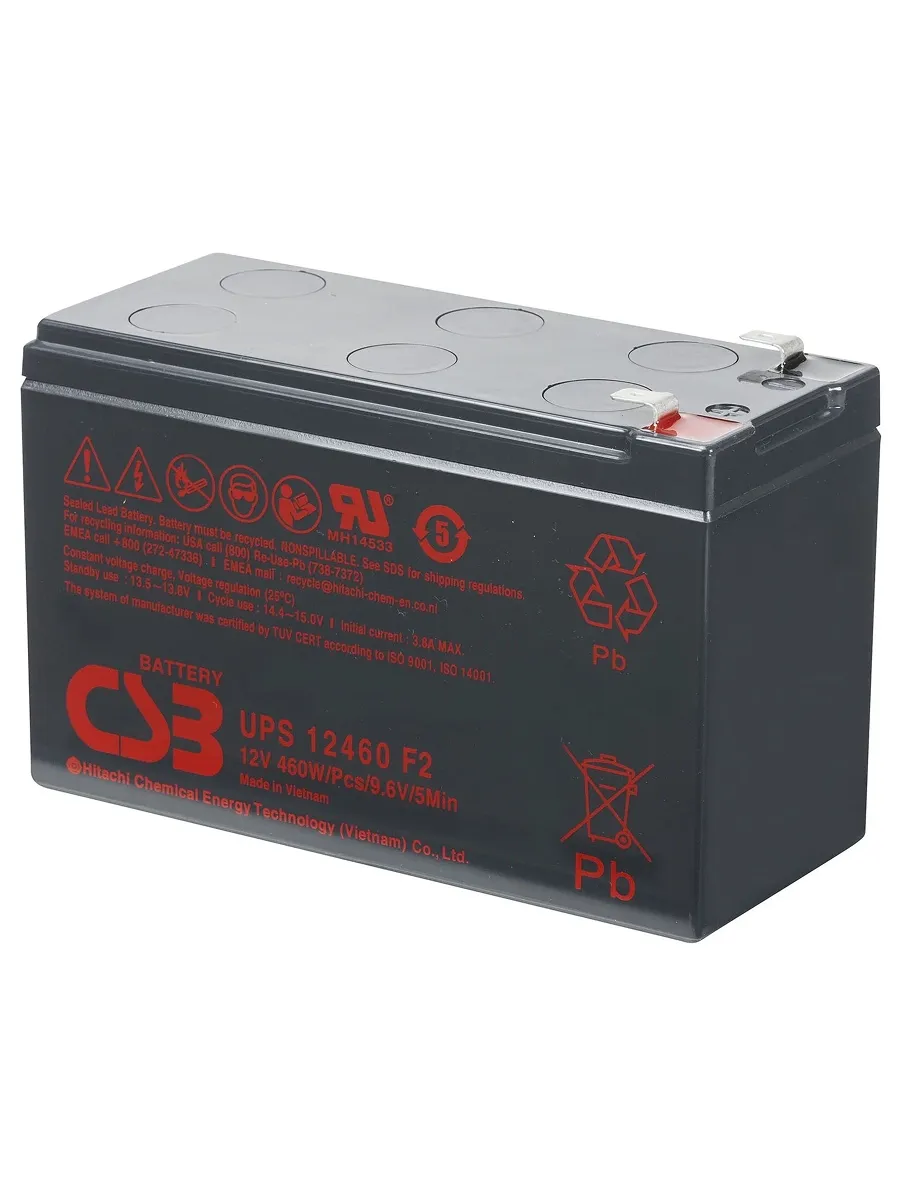 Аккумуляторная батарея UPS 12460 F2 для ИБП 12 В 9 А·ч