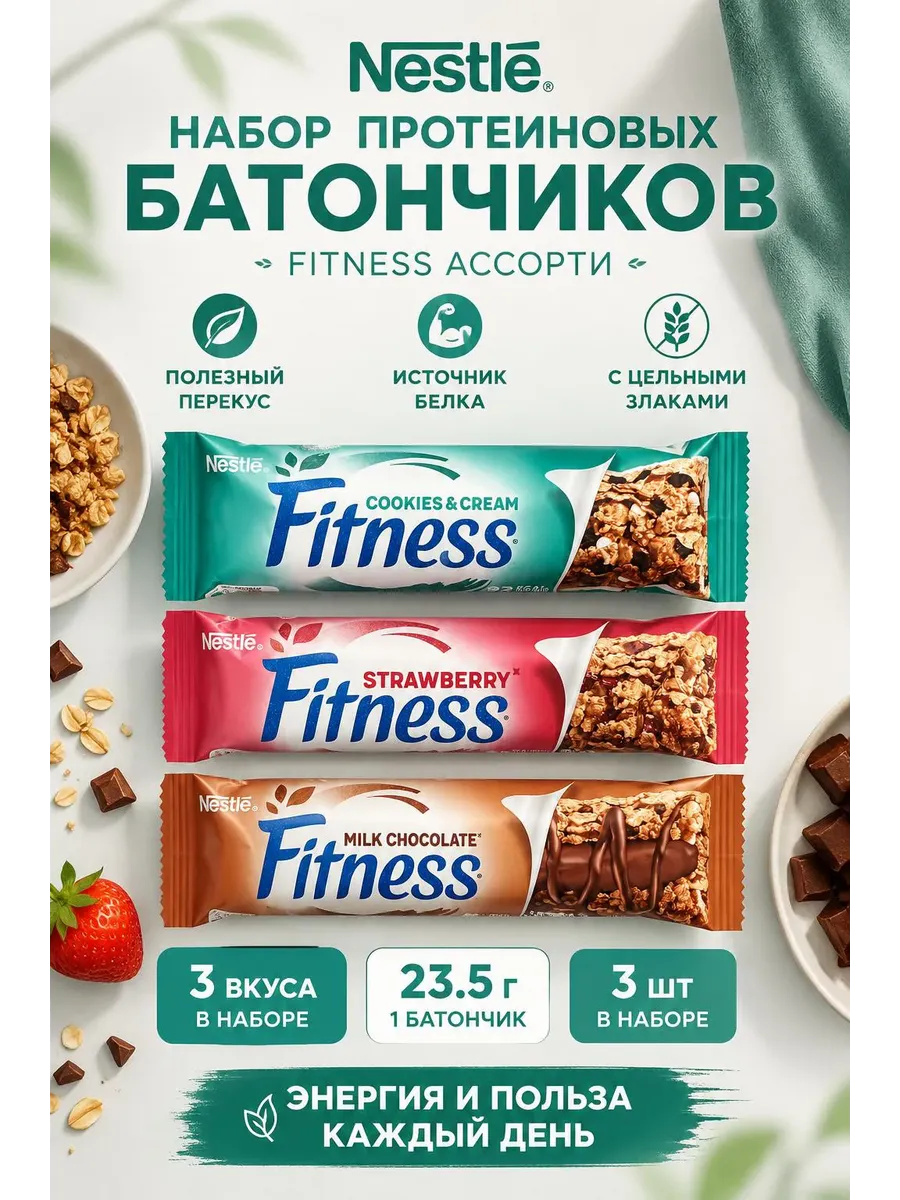 Ассорти батончиков Фитнес 3шт