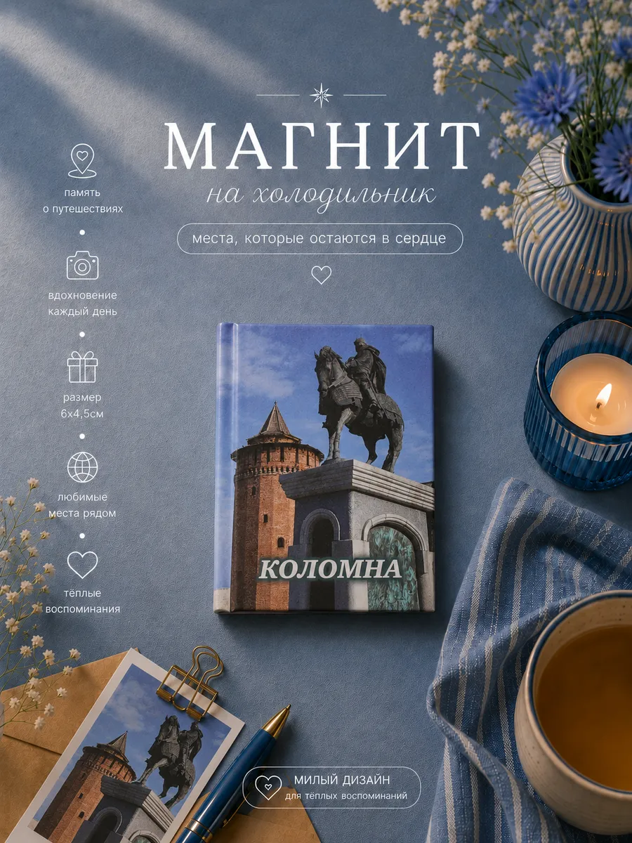 Магнит на холодильник Коломна Сувенир