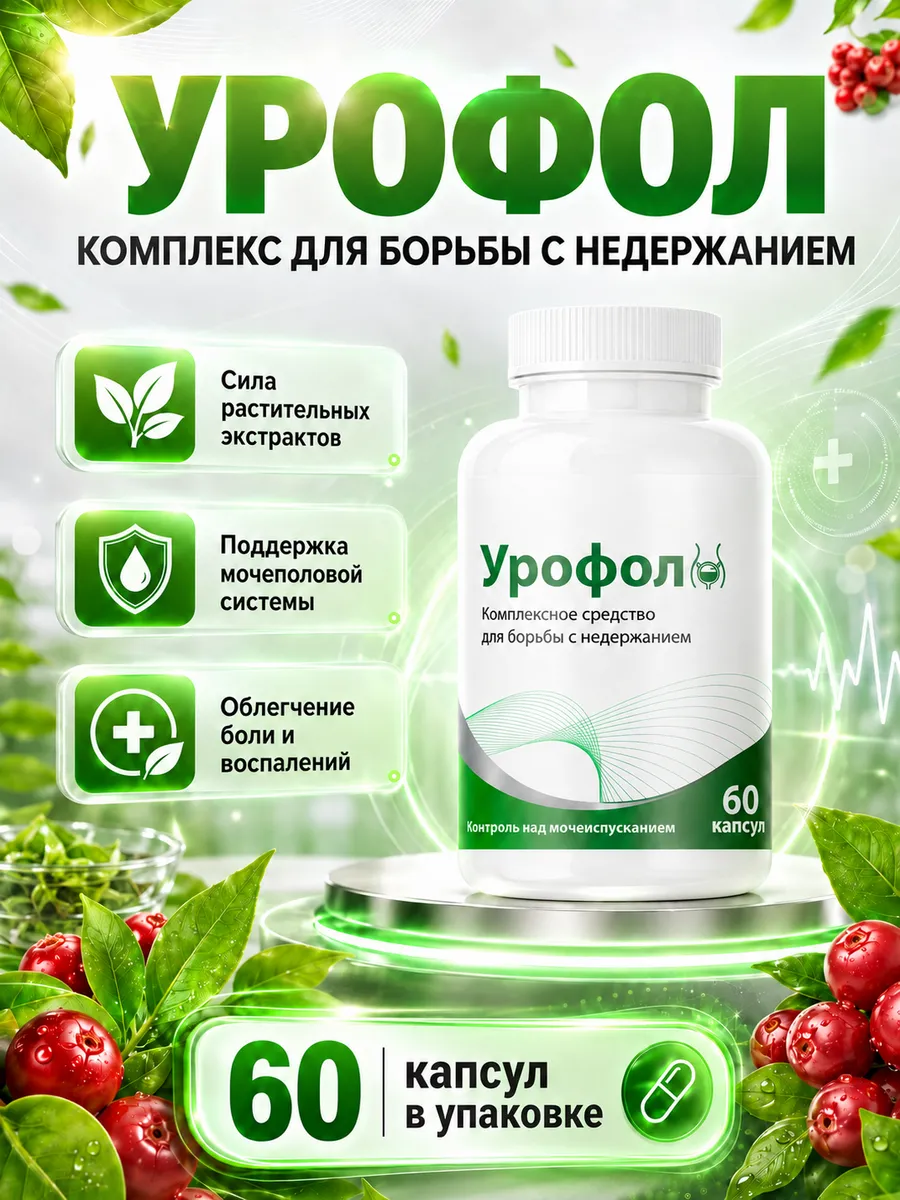 Средство для мочеполовой системы "Урофол", банка 60 капсул