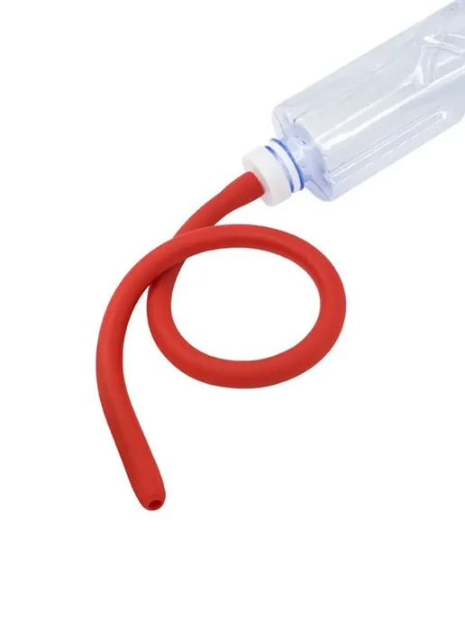 ToyForFun Насадка для анального душа "SILICON RED ANAL DOUCHE" 50см, красный, фото 3