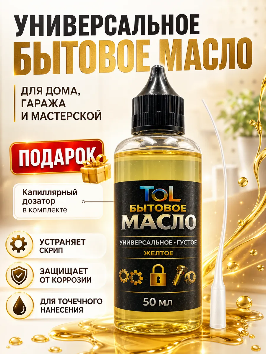Масло бытовое 50 мл для петель, замков и машинок