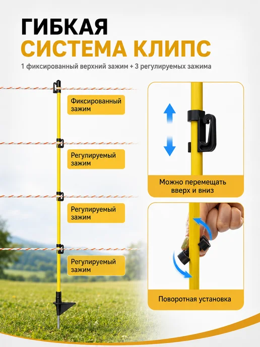 Столбы для забора и электроограждения 20 шт, 20 шт, фото 7