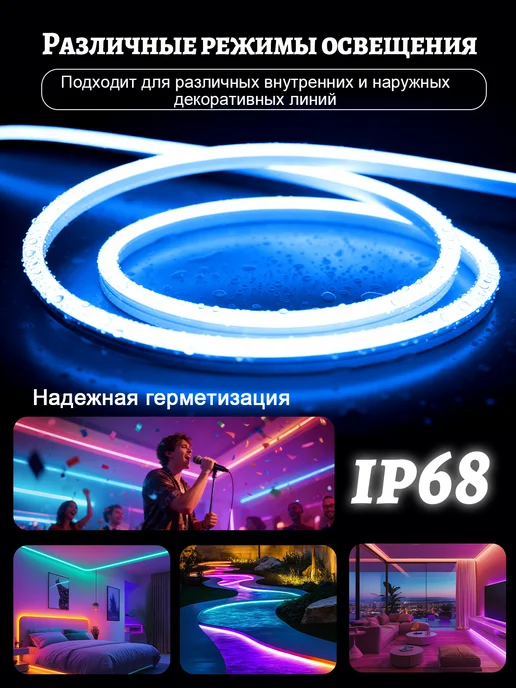 HIFILUZ Умная светодиодная лед лента 20 метров, IP68, 24V, 20 м, фото 3