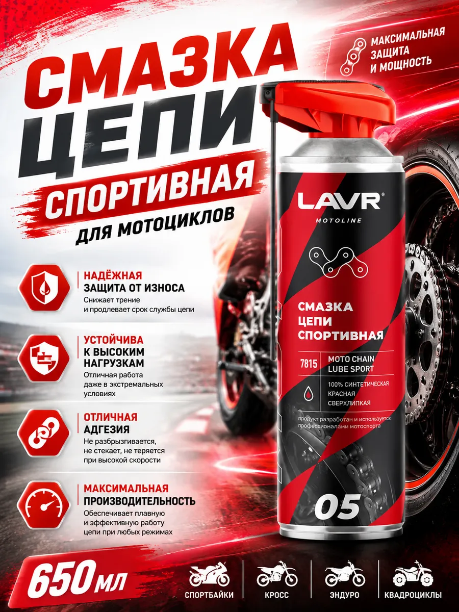 Смазка цепи спортивная для мотоциклов 650 мл