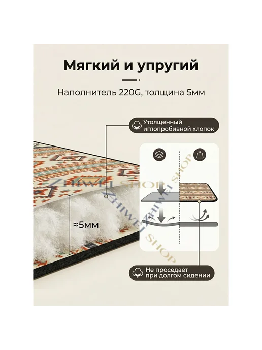 Плед непромокаемый, для пикника, 200 см х 300 см, вариант, фото 6